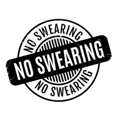 No Swearing Rubber Stamp