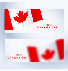 Set Of Happy Canada Day Banners