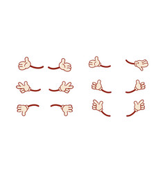 Set Of Vintage Hand Gestures For A Character