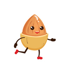 Almond Kawaii Walnut In The Form Of A Running