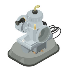 Car Carburetor Icon Isometric Style