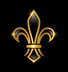 Golden Fleur De Lis Logo Sign