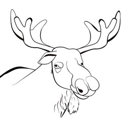 Moose Or Eurasian Elk Line