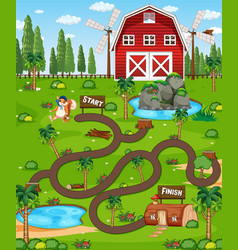 Farm board game Royalty Free Vector Image - VectorStock