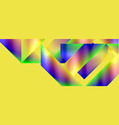 Colorful Triangle Art Pattern On Yellow Background