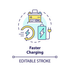 Faster Charging Multi Color Concept Icon