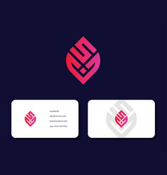 Letter S V Logo Design With Business Card