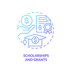 Scholarships And Grants Blue Gradient Concept Icon