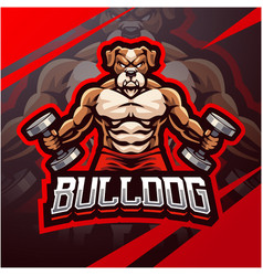 Bulldog Gym Esport Mascot Logo Design