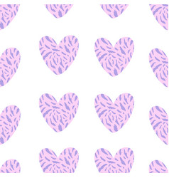 Cheetah Leopard Animal Skin Heart Seamless Pattern