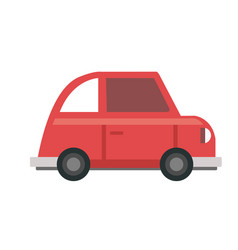 Red Color Small Car And Taxi For 2d Cartoon