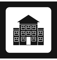 Three Storey House Icon Simple Style