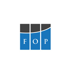 Fop Letter Logo Design On White Background