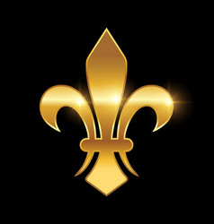 Golden Fleur De Lis Logo Sign