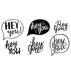 Hey You Cards Greeting Lettering Set Ink