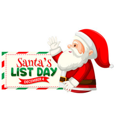 Santas List Day Text Banner Design