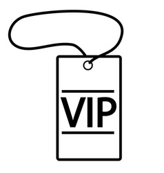 Vip Neck Tag On White Background Sing