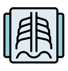 Chest Examination Icon Flat