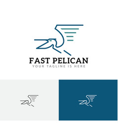 Pelican Open Beak Fly Fast Delivery Service