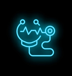 Stethoscope Icon Neon