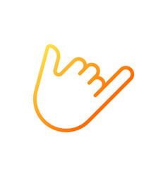 Shaka Sign Pixel Perfect Gradient Linear Icon