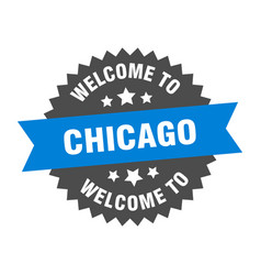 Chicago Sign Welcome To Blue Sticker