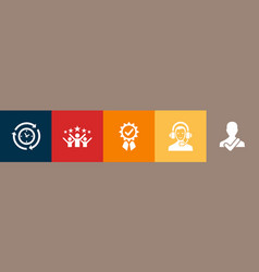 Customer Relationship Icons Infographic Design