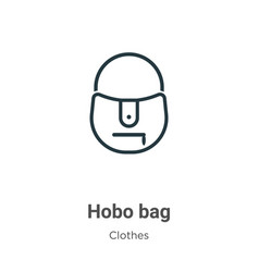 Hobo Bag Outline Icon Thin Line Black Bag