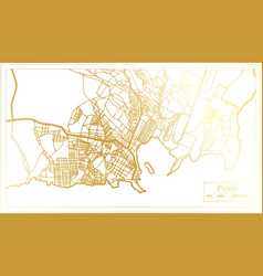 Praia Cape Verde City Map In Retro Style