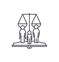 Family Rights Line Icon Concept Rights