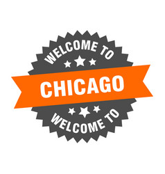 Chicago Sign Welcome To Orange Sticker