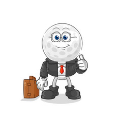 Golf Head Office Worker Mascot Cartoon