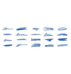 Line Brush Marker Pen Pencil Stroke Blue