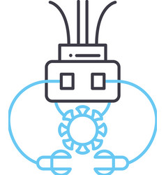 Medical Nanobots Line Icon Outline Symbol