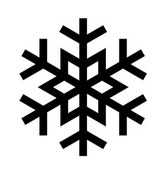 Simple Black Winter Snowflake Icon