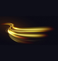 Abstract Shiny Color Gold Wave Light Effect Magic