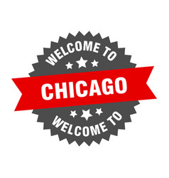 Chicago Sign Welcome To Red Sticker