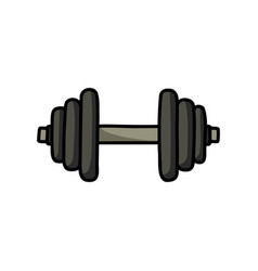 Dumbbell Doodle Icon Color Line