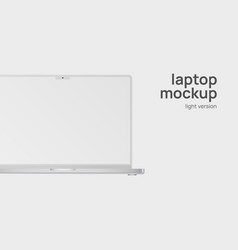 Laptop Mockup Dark Version White Screen White