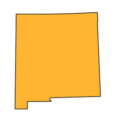 New Mexico Map United States Of America Flat