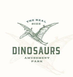 Real Size Dinosaurs Amusement Park Abstract Sign