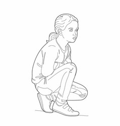 Crouching Child Vector Images 32 Follow along with this guided instructional video and improve your drawing skills. vectorstock