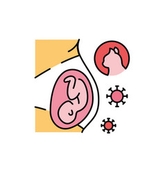 Toxoplasmosis Color Line Icon Human Diseases