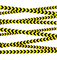 Crossed Caution Tape Set Yellow And Black Warning