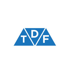 Dtf 3 Triangle Shape Logo Design On White