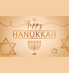 Golden Greeting Design For Hanukkah