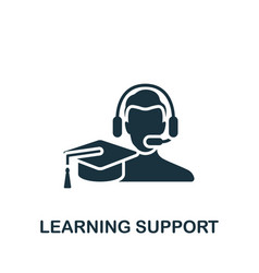 Learning Support Icon Monochrome Simple