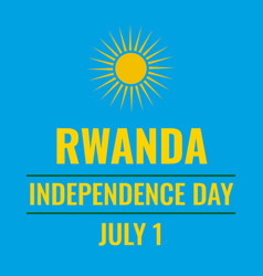 Rwanda Independence Day Banner National Holiday