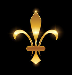 Golden Fleur De Lis Logo Sign