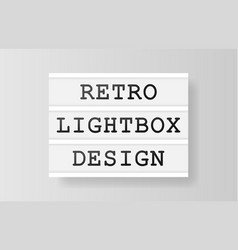 Retro Lightbox Design Advertising